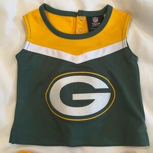 Toddler Green Bay Packers Green Spirit Cheer Two-Piece Cheerleader Set